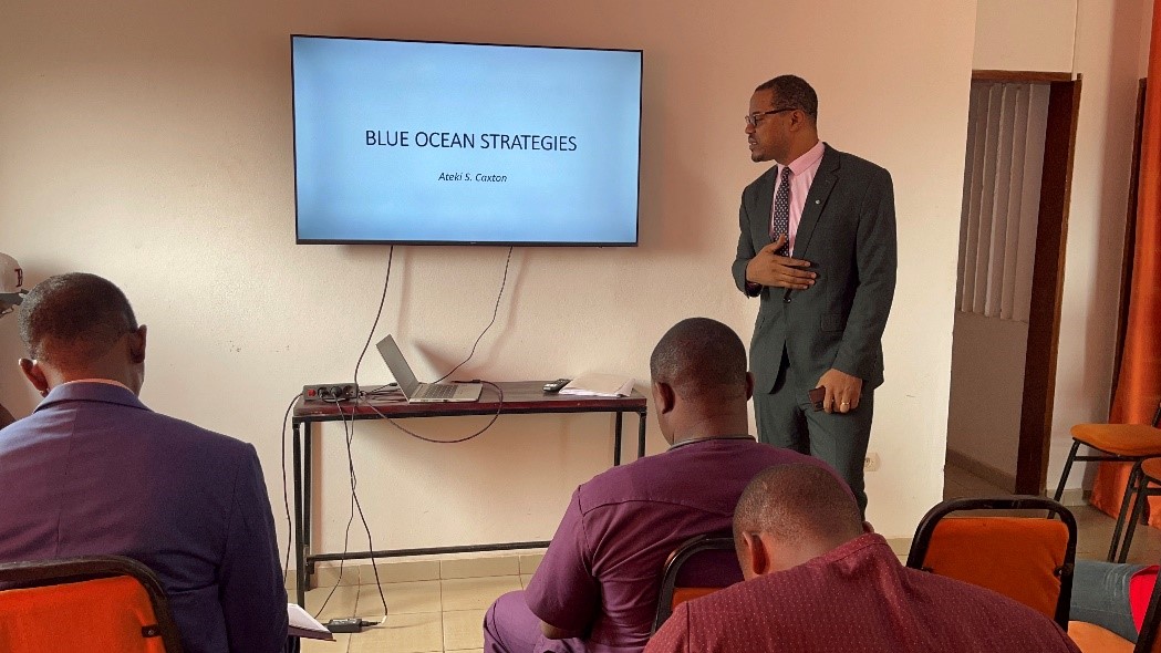 Ateki Seta Caxton presenting at ENGEN